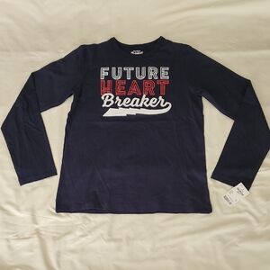 Navy Long Sleeve Graphic Tee. Size 12